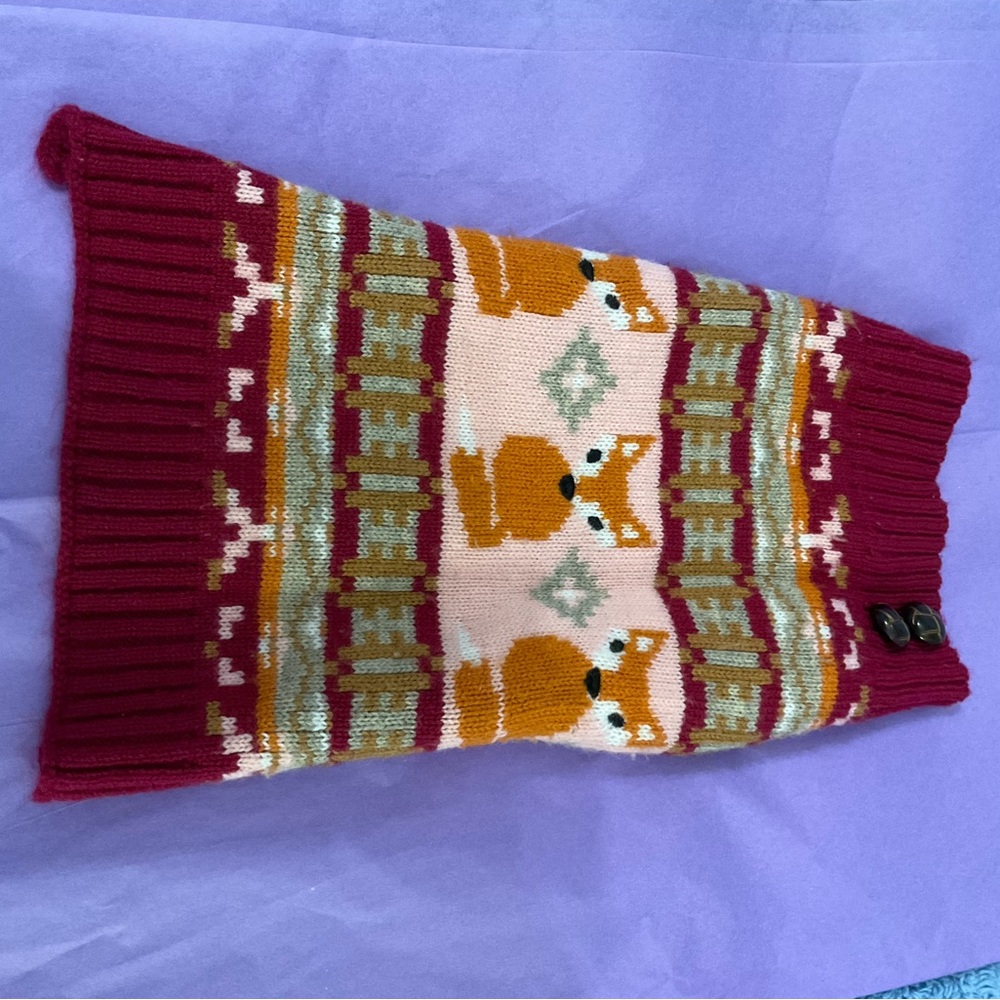 Adorable fur baby sweater.size S